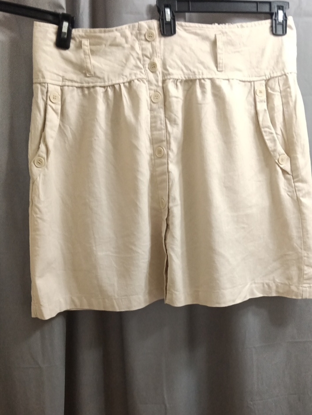 Jamie Nicole Button-Front Cream Women's Skirt